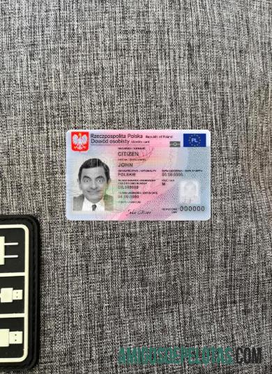 Poland ID Card 2023 Present olhar de foto frente amostra